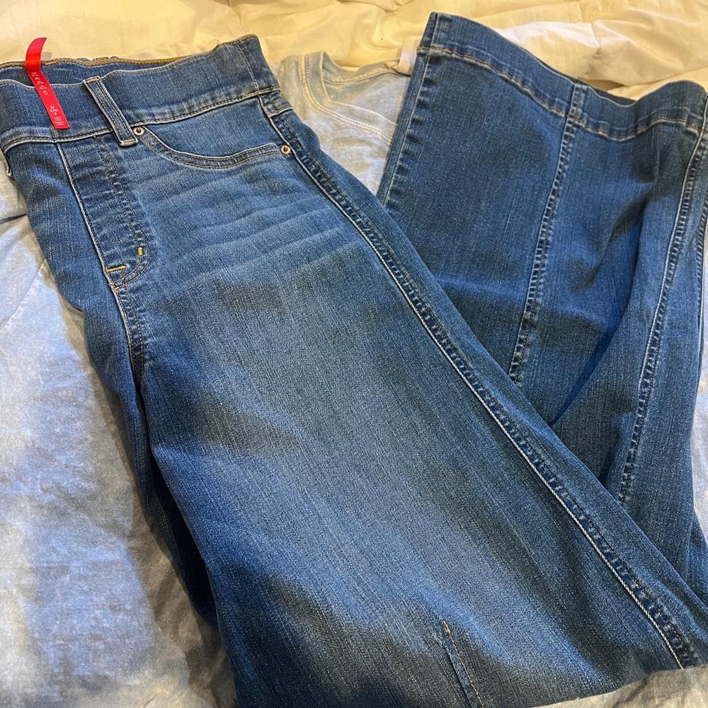 Spanx Seamed Front Wide Leg Jean